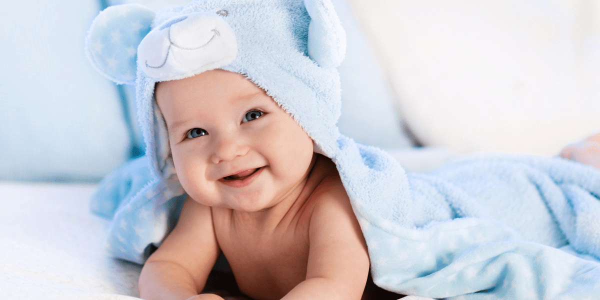 Baby met badcape