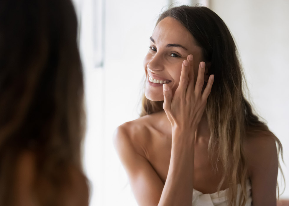 Gezicht zuiveren met exfoliant