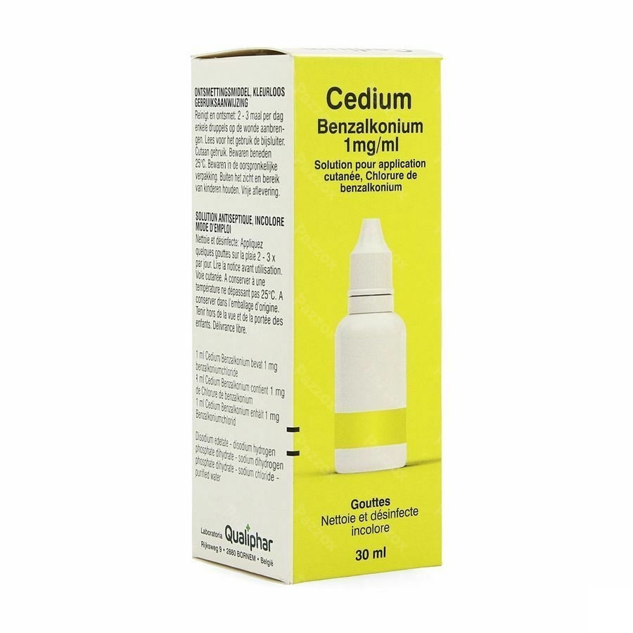 Cedium Benzalkonium 1mg/ml Gouttes 30ml