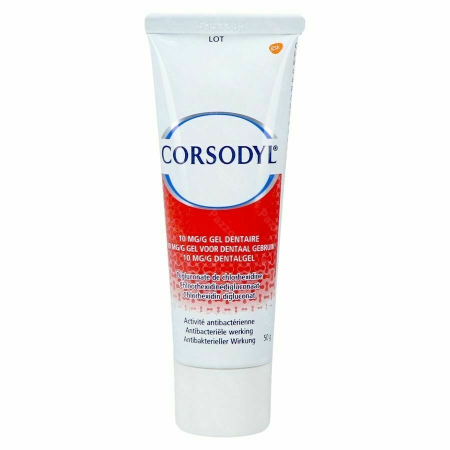 Corsodyl 10mg/g Gel Dentaire Tube 50g