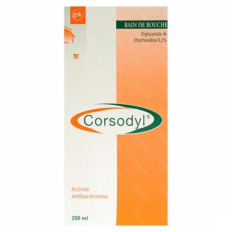 Corsodyl 2mg/ml Sol Bain Bouche 200ml