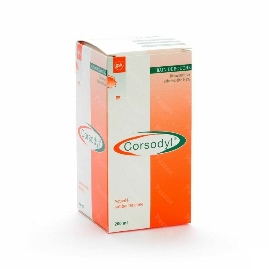 Corsodyl 2mg/ml Sol Bain Bouche 200ml
