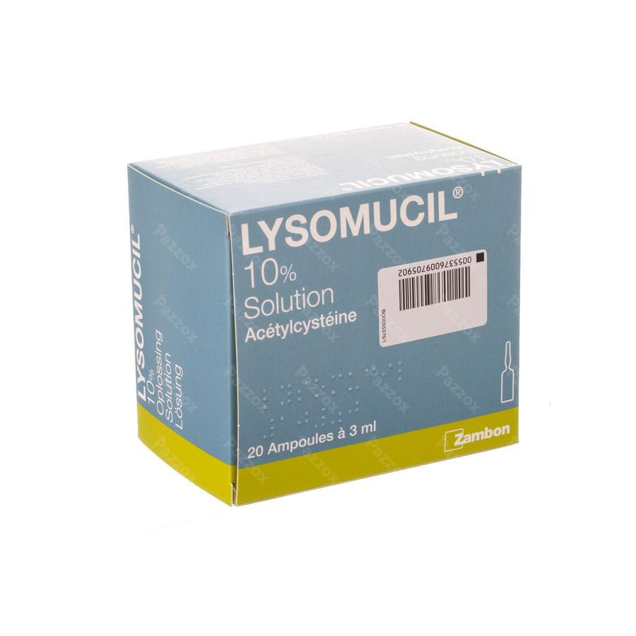 Lysomucil 10% Amp 20 X 300mg/3ml
