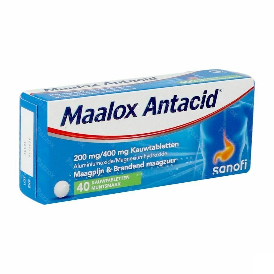 Maalox Antacid 200/400 40 Tabletten