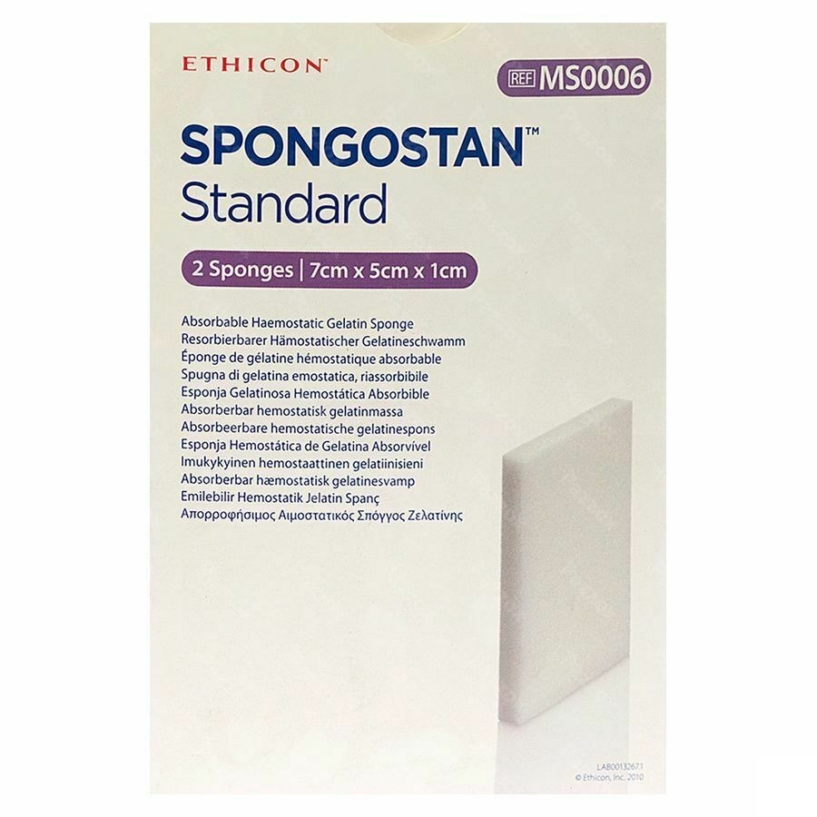 Spongostan Standaard 70x50x10mm 2 Ms0006