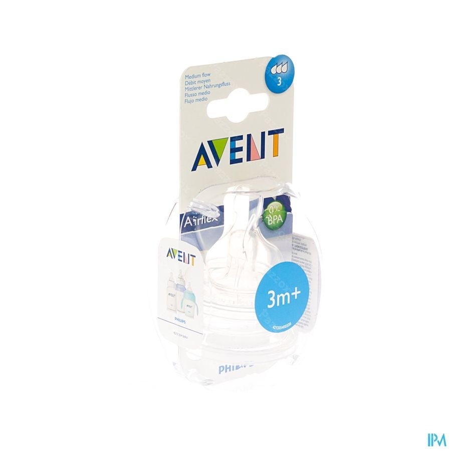 Philips Avent Tetine Medium 3trous 2 Scf633/27 - Pazzox