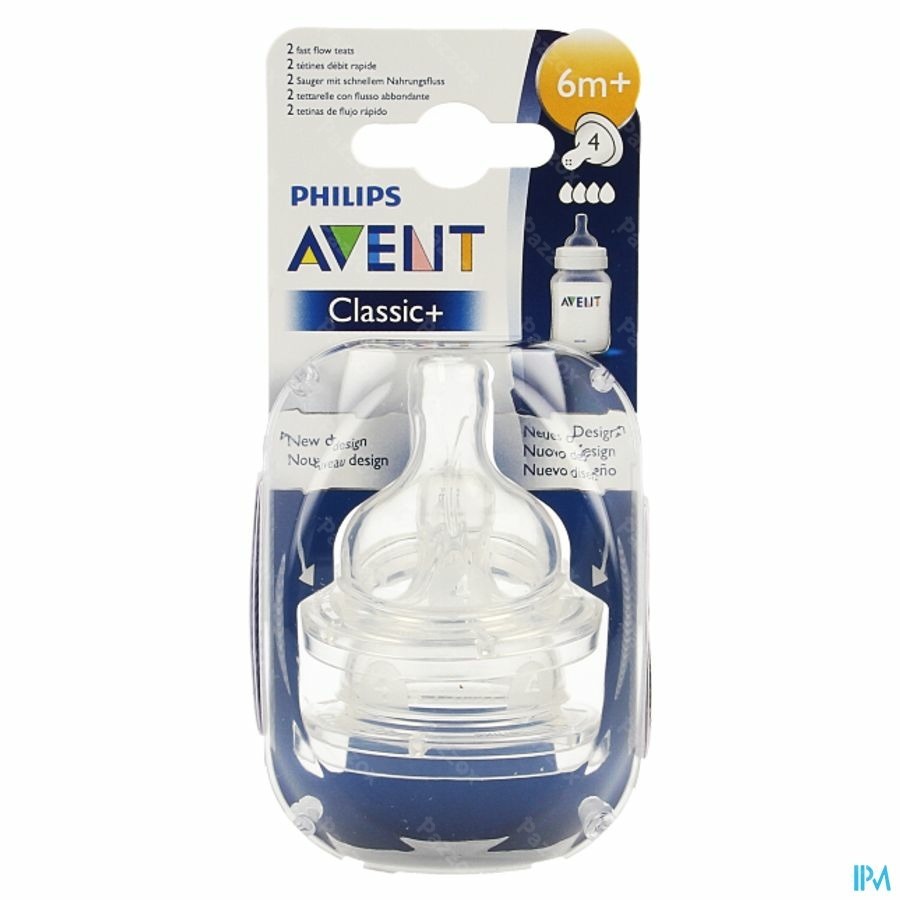 Philips Avent Tetine Fast 4trous 2 SCF634/27