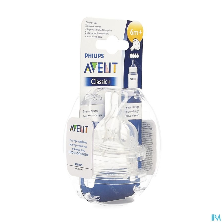 Philips Avent Tetine Fast 4trous 2 SCF634/27