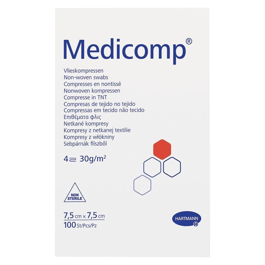 Medicomp 7,5x7,5cm 4pl. Nst. 100 P/s