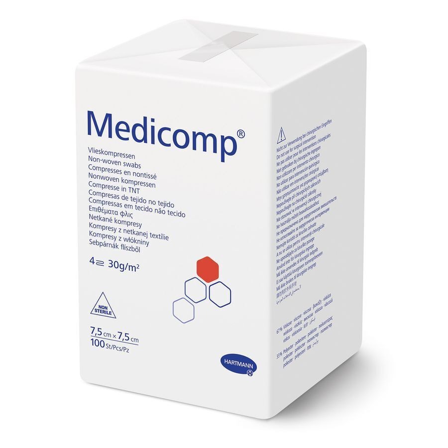 Medicomp 7,5x7,5cm 4pl. Nst. 100 P/s