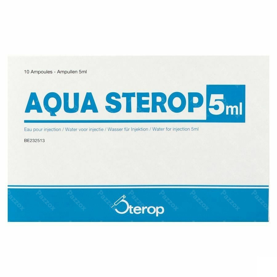 Aqua Sterop Pour Inj Solvens Amp 10 X 5ml