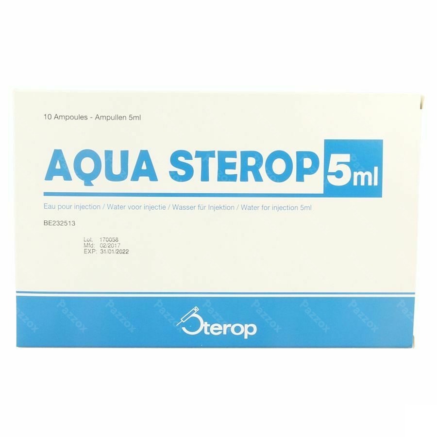 Aqua Sterop Pour Inj Solvens Amp 10 X 5ml