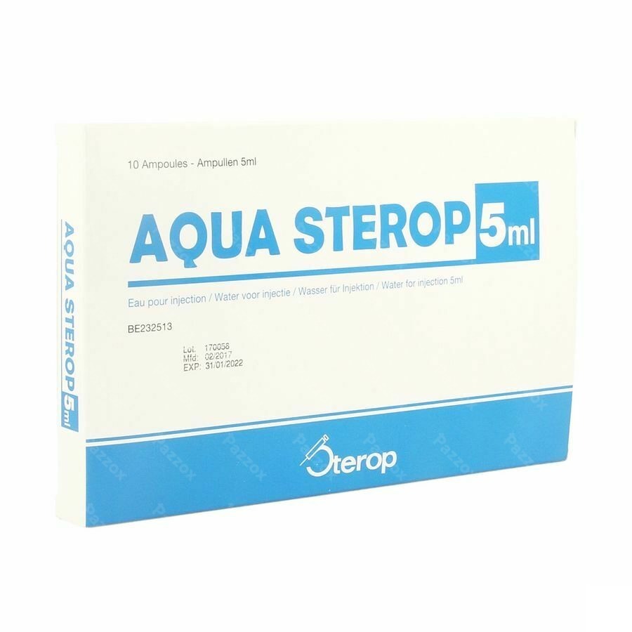 Aqua Sterop Pour Inj Solvens Amp 10 X 5ml
