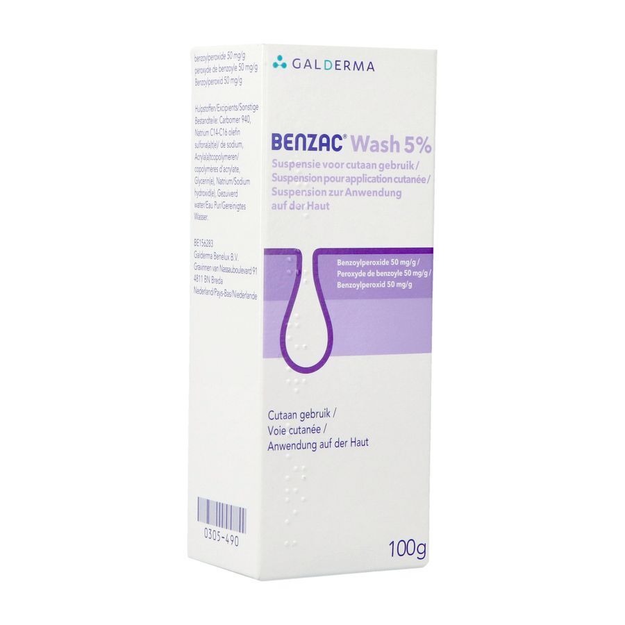 Benzac Wash 5% Benzoylperoxide 100g