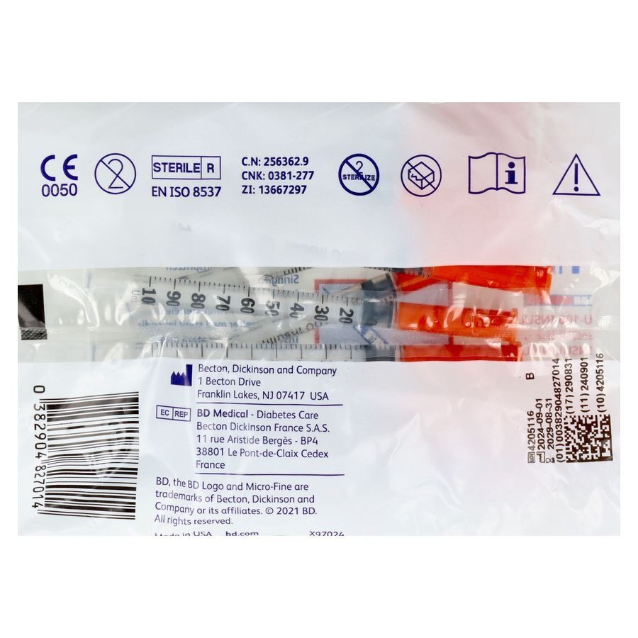 Bd Medical Microfine Insuline Spuit U-100 10x1ml