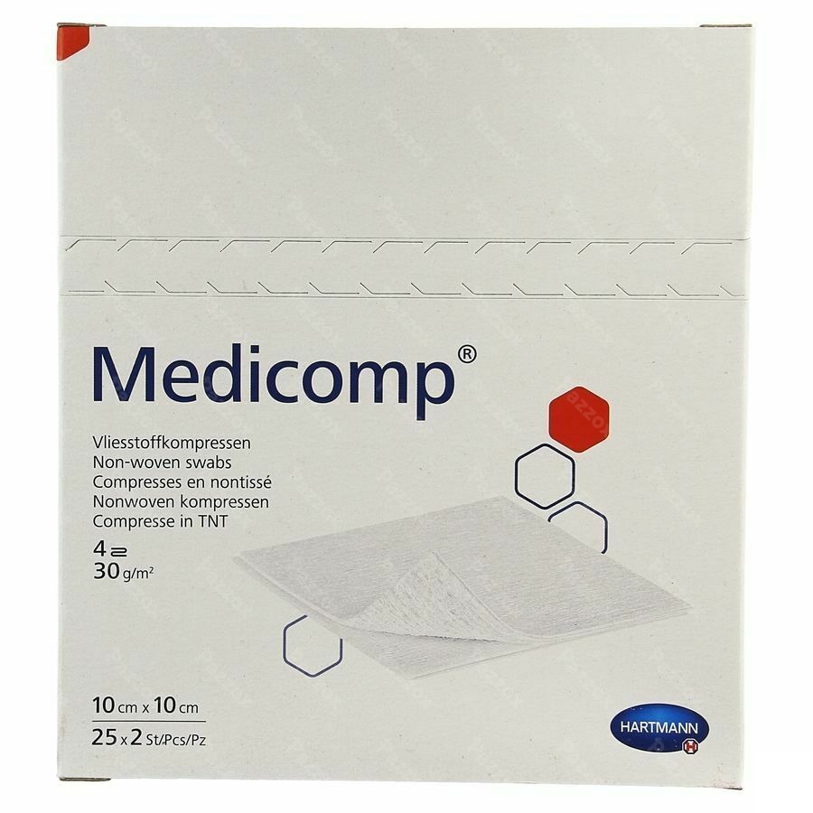 Medicomp 10x10cm 4l.st. 25x2 P/s