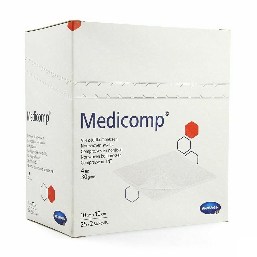 Medicomp 10x10cm 4l.st. 25x2 P/s