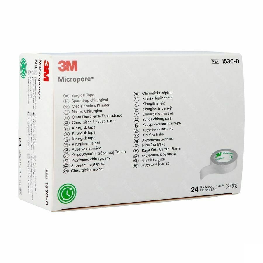 Micropore 3m Hechtpleister 12mmx9,14m Rol 24 1530