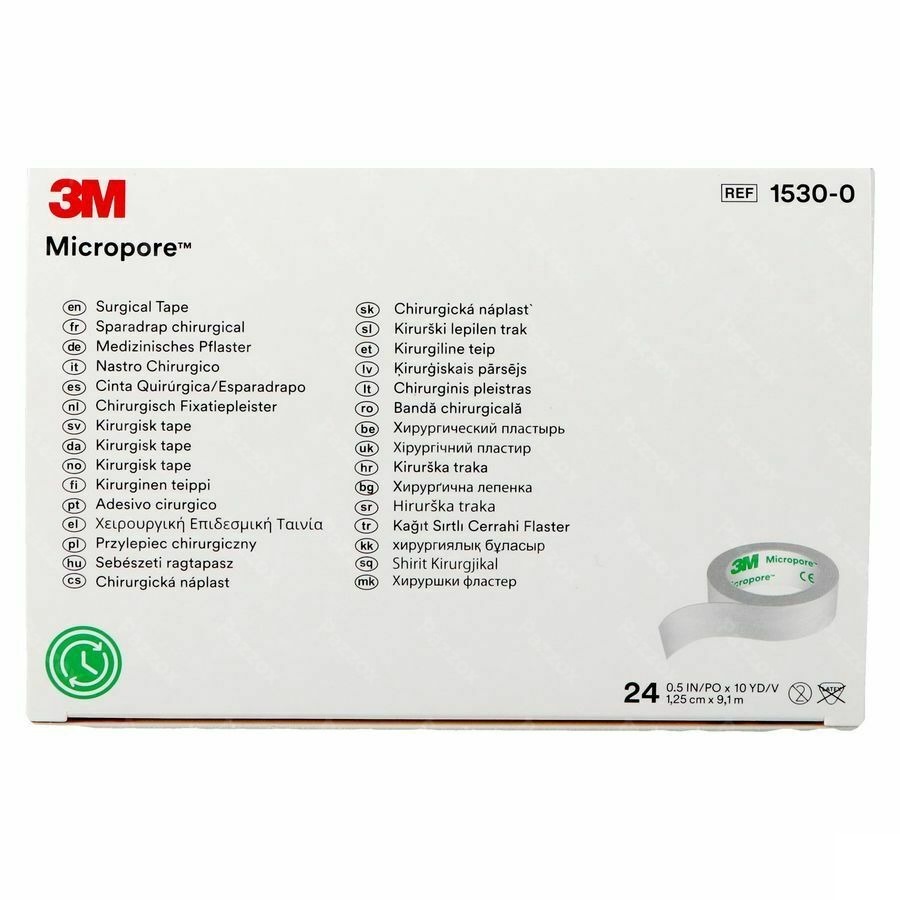 Micropore 3m Hechtpleister 12mmx9,14m Rol 24 1530