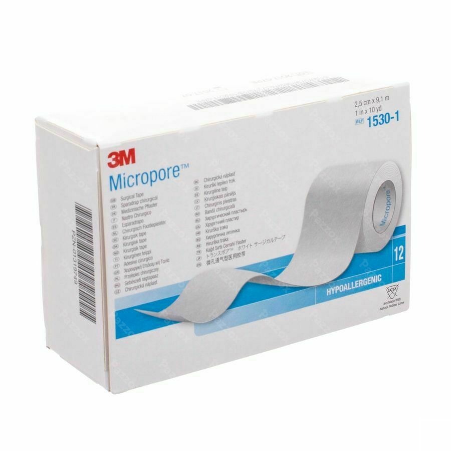 Micropore 3m Hechtpleister 25mmx9,14m Rol 12 1530