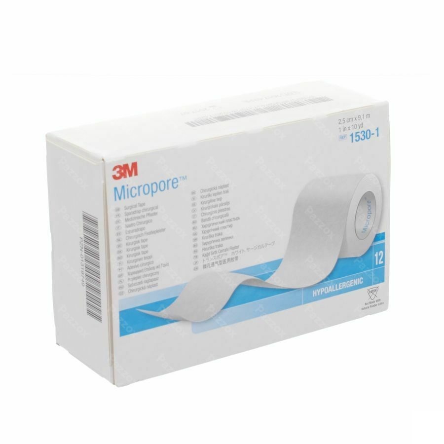 Micropore 3m Hechtpleister 25mmx9,14m Rol 12 1530