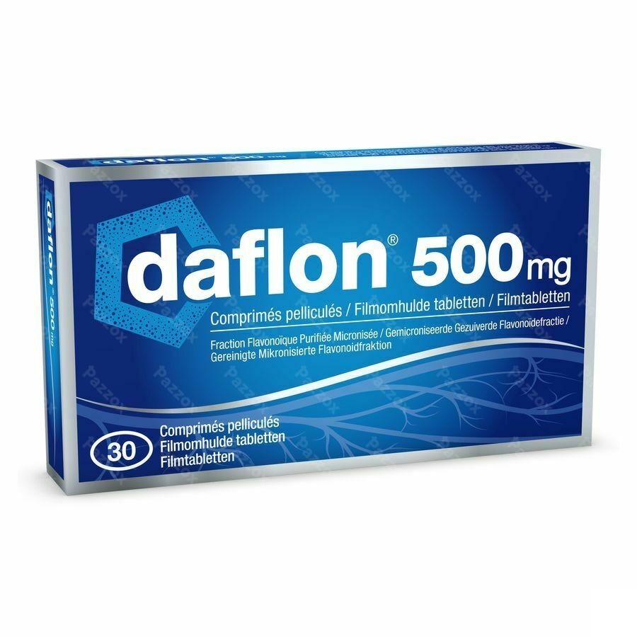 Daflon 500mg Bloedsomloop/Aambeien 30 Tabletten