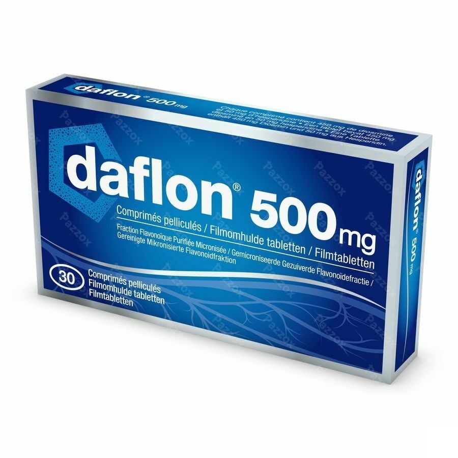 Daflon 500mg Bloedsomloop/Aambeien 30 Tabletten