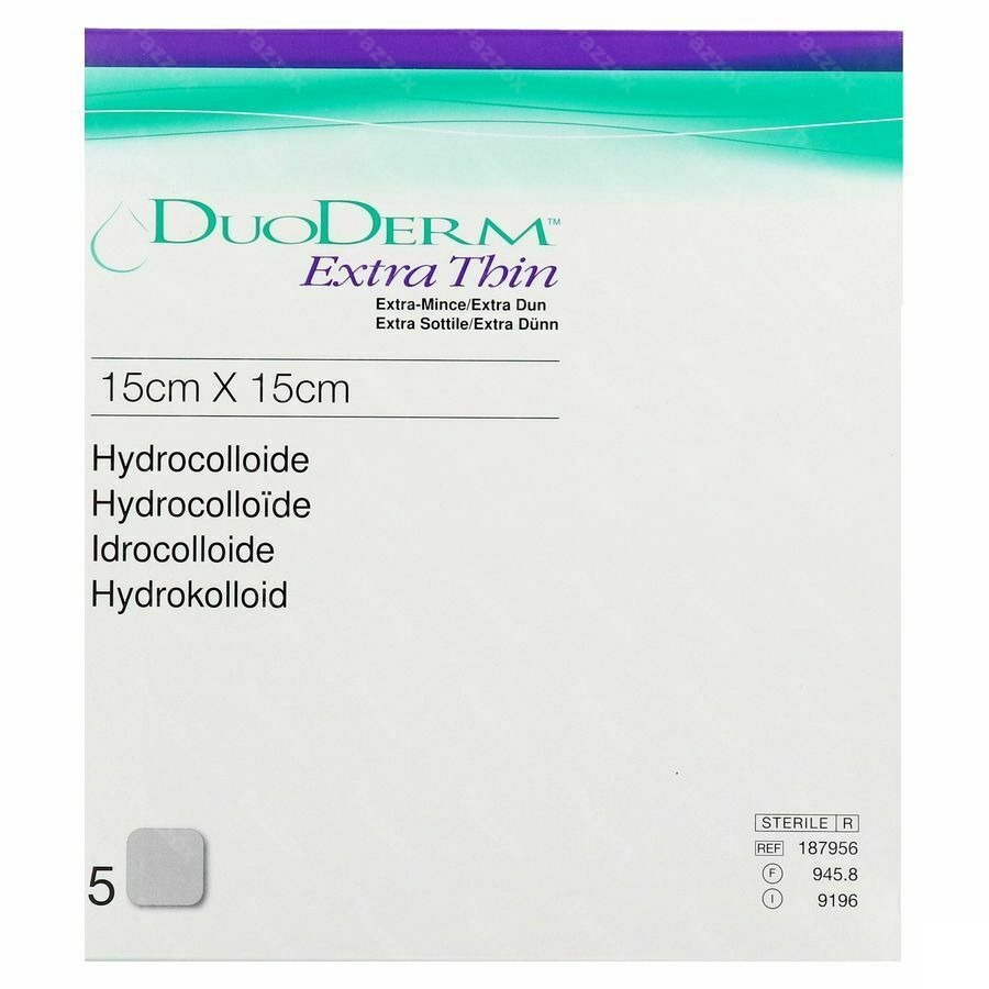 Duoderm Extra Mince Pans Hydro 15cmx15cm 5 H7956