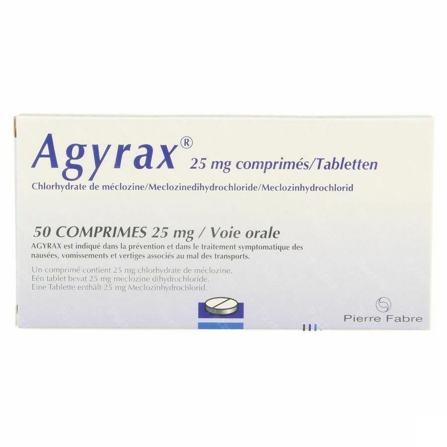 Agyrax 25mg 50 Comprimés