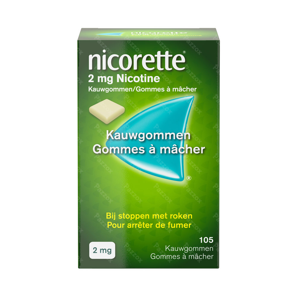 Nicorette Gomme Mach S/sucre 105x2mg