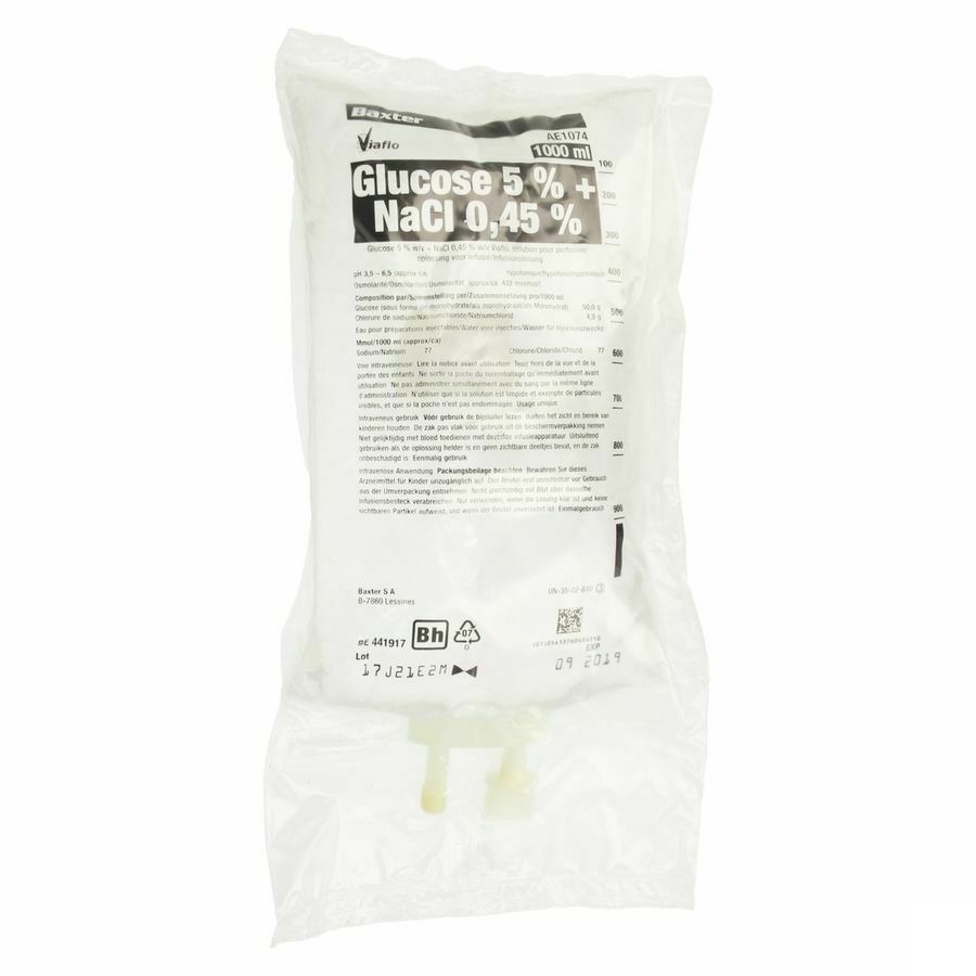 Bx Pl Glucose 5% + Nacl 0,45% 1l