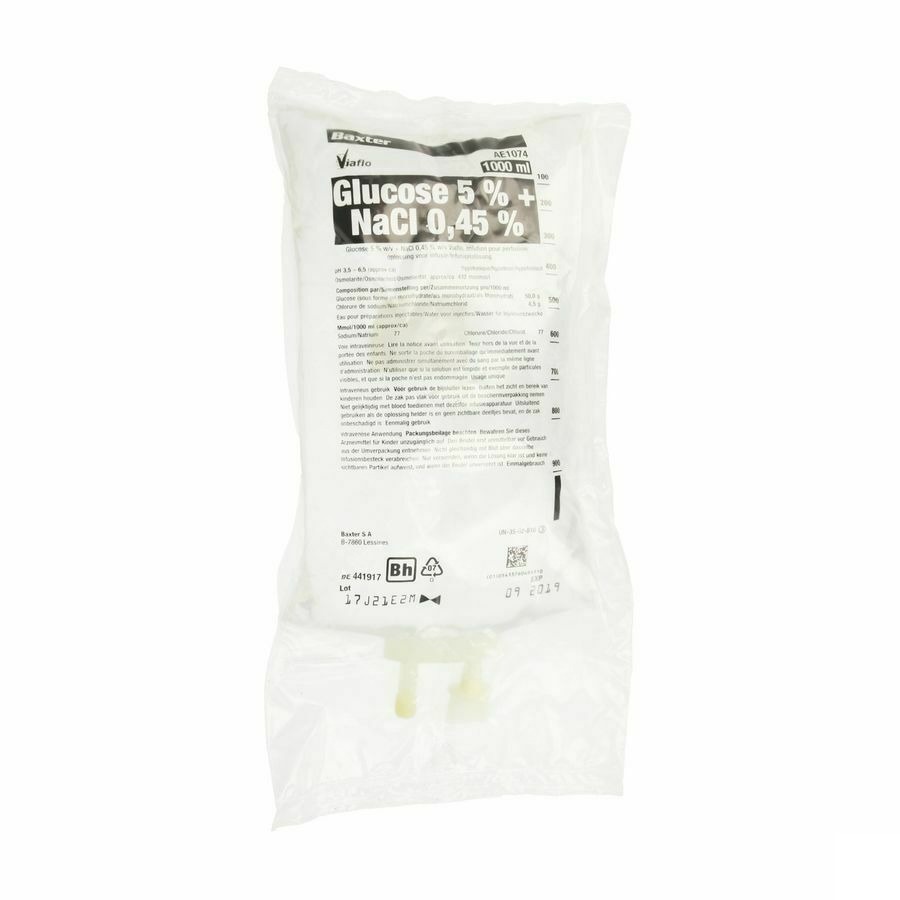 Bx Pl Glucose 5% + Nacl 0,45% 1l