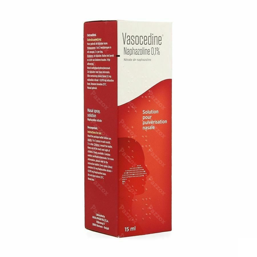 Vasocedine Naphazoline 0,1% Spray Nasal 15ml