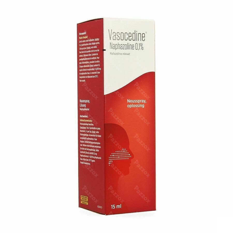 Vasocedine Naphazoline 0,1% Spray Nasal 15ml