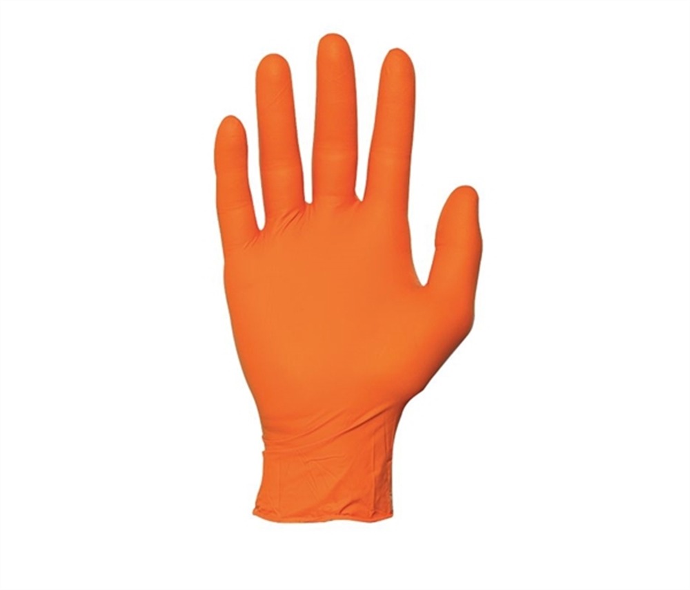 Gants Large Nitrile Orange Non Poudr&eacute; 100 Pi&egrave;ces