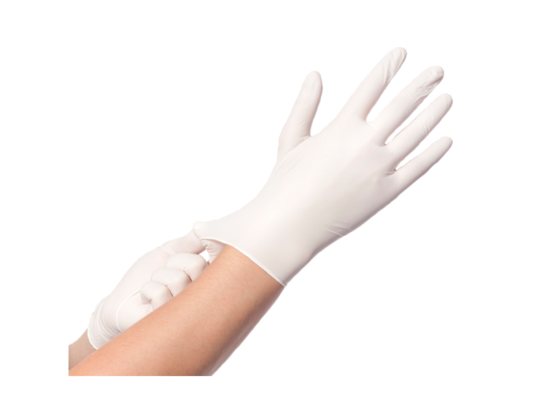 Gants Medium Nitrile Blanc Non Poudr&eacute; 100 Pi&egrave;ces