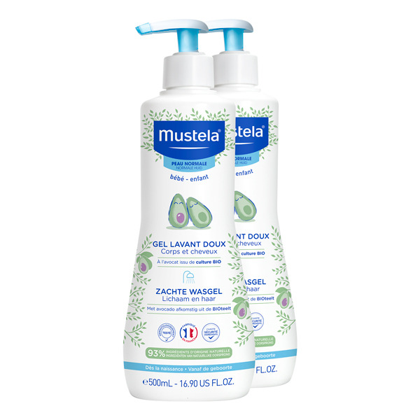 Mustela Gel Lavant Doux 500ml 1+1 Gratuit