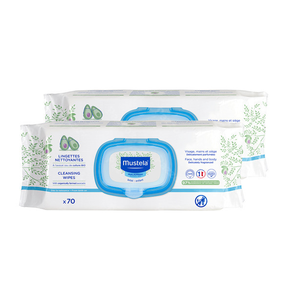 Mustela Lingettes Dermo Apaissantes 70 Pieces 1+1 Gratuit