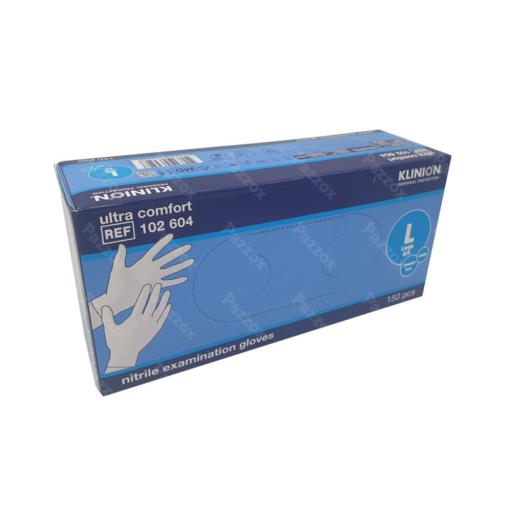 Handschoenen Klinion Nitril Large Poedervrij Wit 150 Stuks