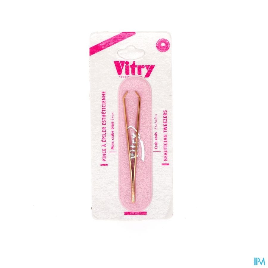 Vitry Prestige Pince Epiler "crabe" Dore 4021