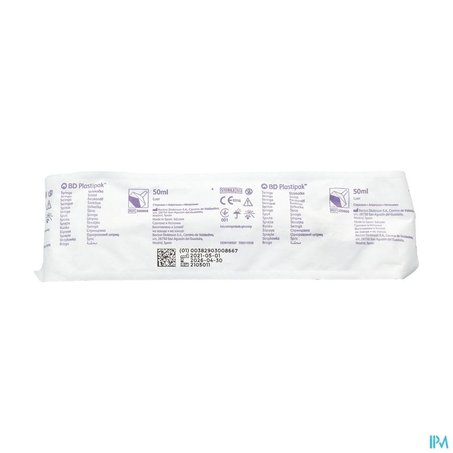 Bd Plastipak Seringue Luer 50-60ml 1