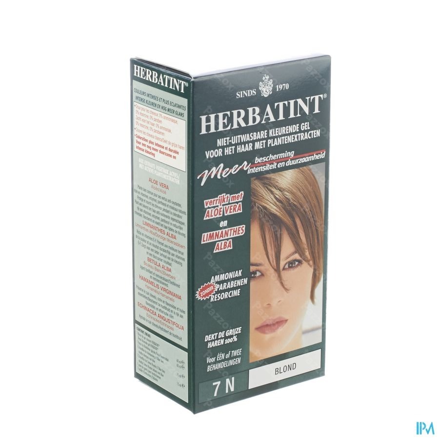 Herbatint Permanente Haarkleuring 7N Blond Gevoelige Hoofdhuid 150ml