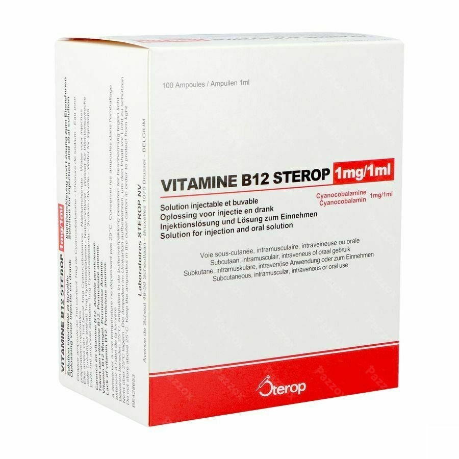 Vit B12 Sc/im/iv Amp 100 X 1mg/1ml