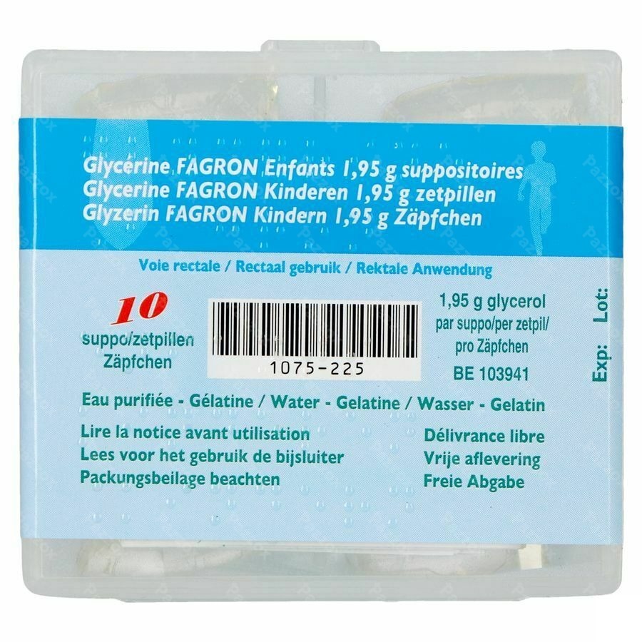 Fagron Glycerine 10 Enfant Suppo's 