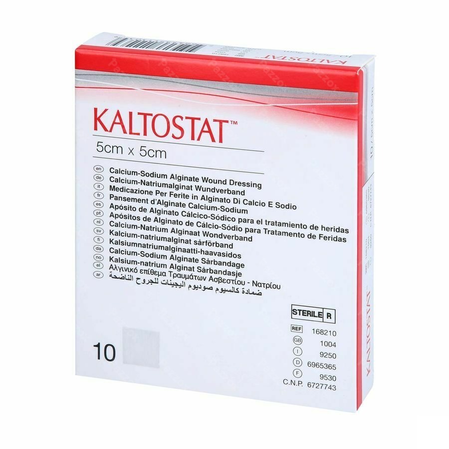 Kaltostat Pans 5,0x 5,0cm Ster 10p