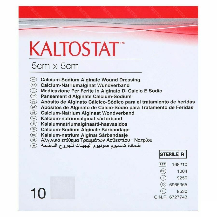 Kaltostat Pans 5,0x 5,0cm Ster 10p