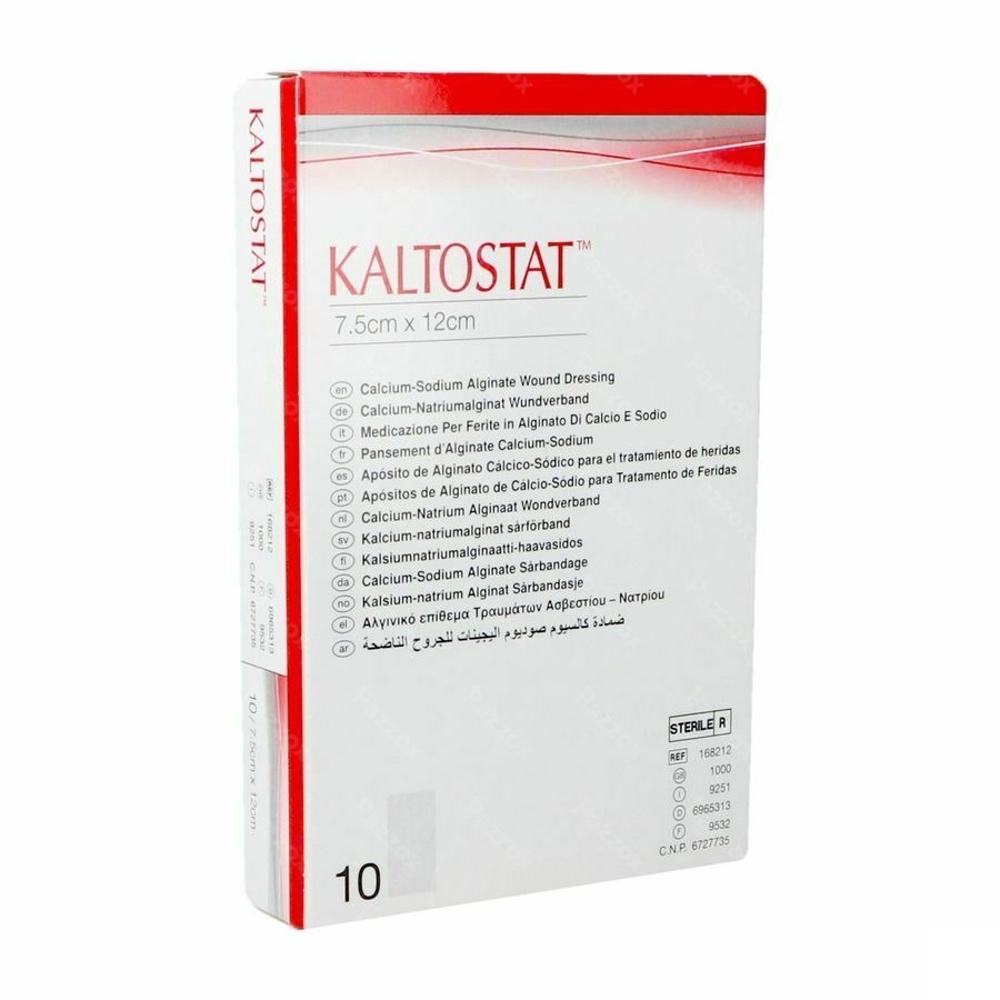 Kaltostat Pans 7,5x12,0cm Ster 10p