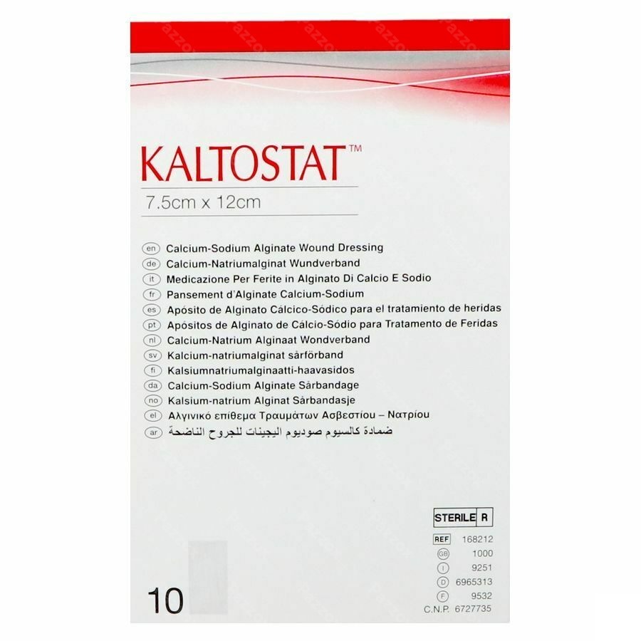 Kaltostat Pans 7,5x12,0cm Ster 10p