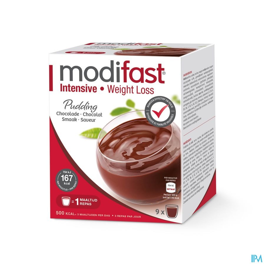 Modifast Intensive Pudding Chocolade Zakje 9