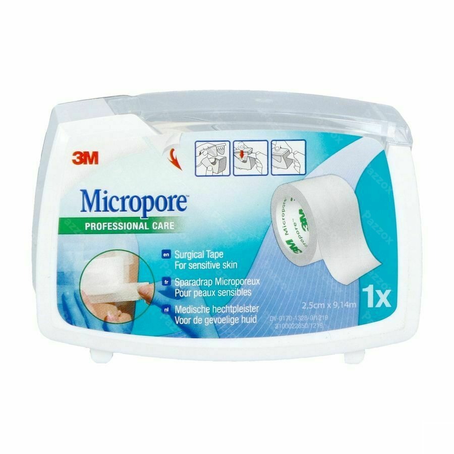 Micropore 3m 25,0mmx9,1m Nieuwe Dispenser 1530p-1d